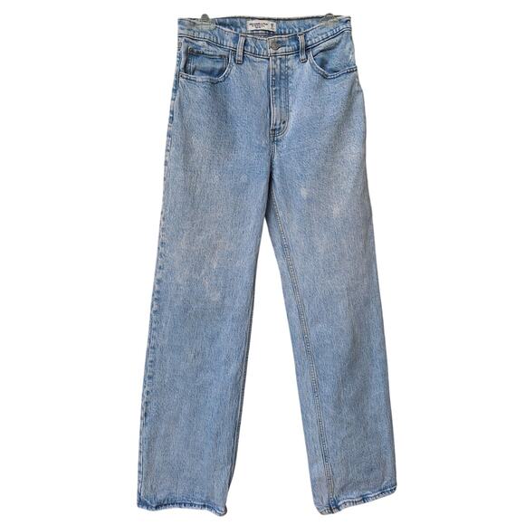 Abercrombie & Fitch Women's The 90s Relaxed Jean High Rise Acid Wash Size 28 6 - Picture 1 of 9